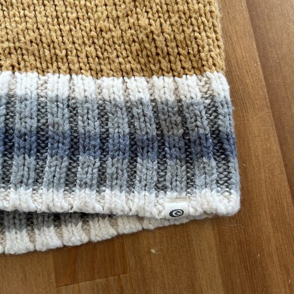 Rip Curl Women's Sweater Size Small Oversized Striped Y2K Retro Vibe Orange Gray - Picture 11 of 13